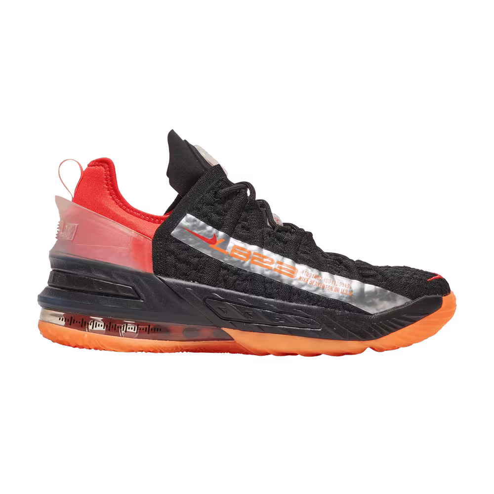 Nike LeBron 18 GS Black Crimson Volt