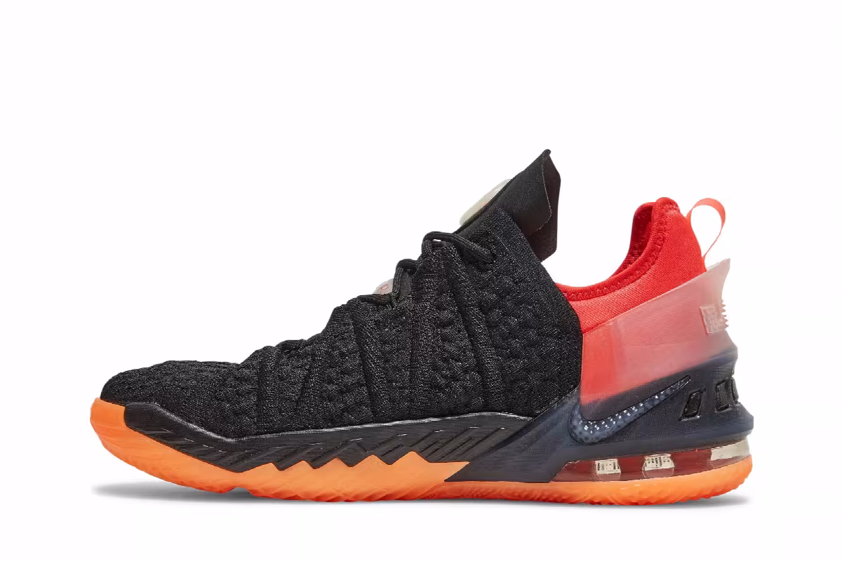 Nike LeBron 18 GS Black Crimson Volt, view 4