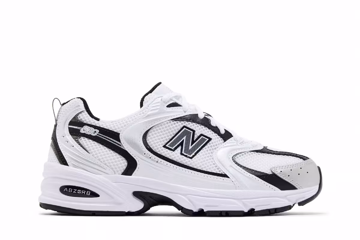 New Balance 530 White Silver Metallic, view 2