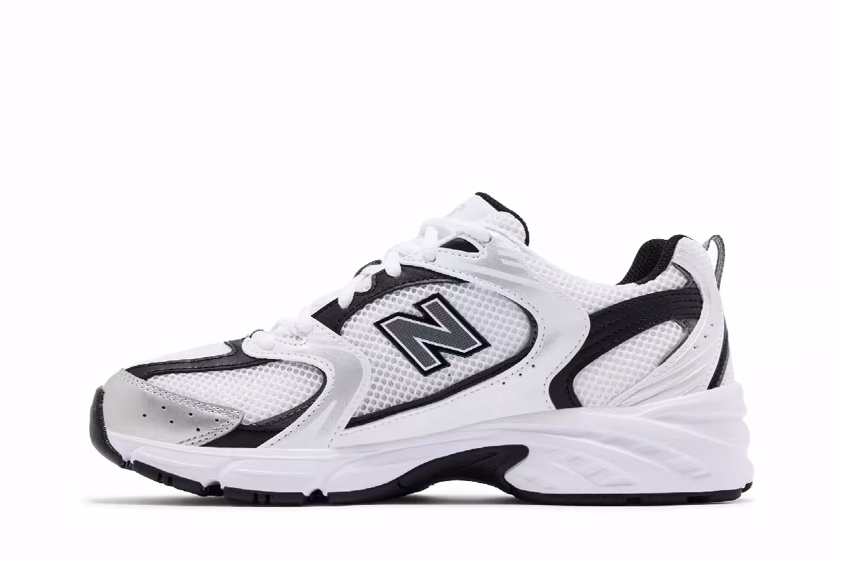 New Balance 530 White Silver Metallic, view 4