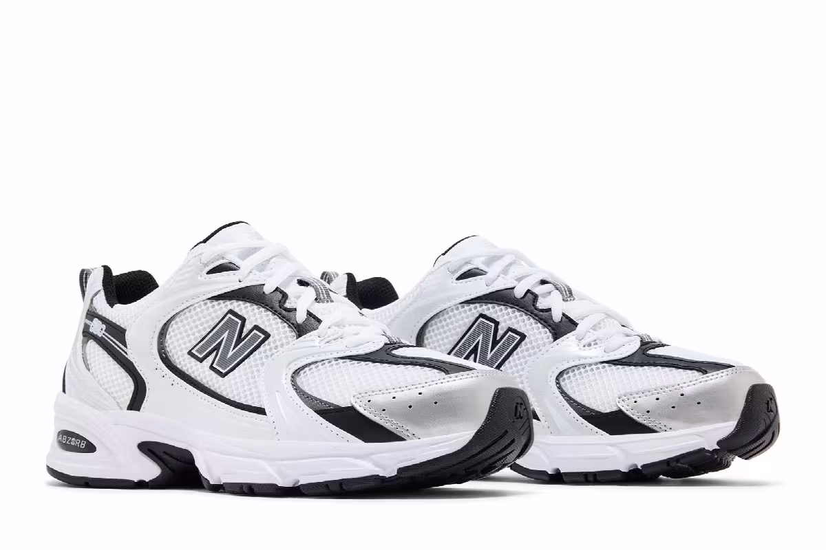 New Balance 530 White Silver Metallic, view 9