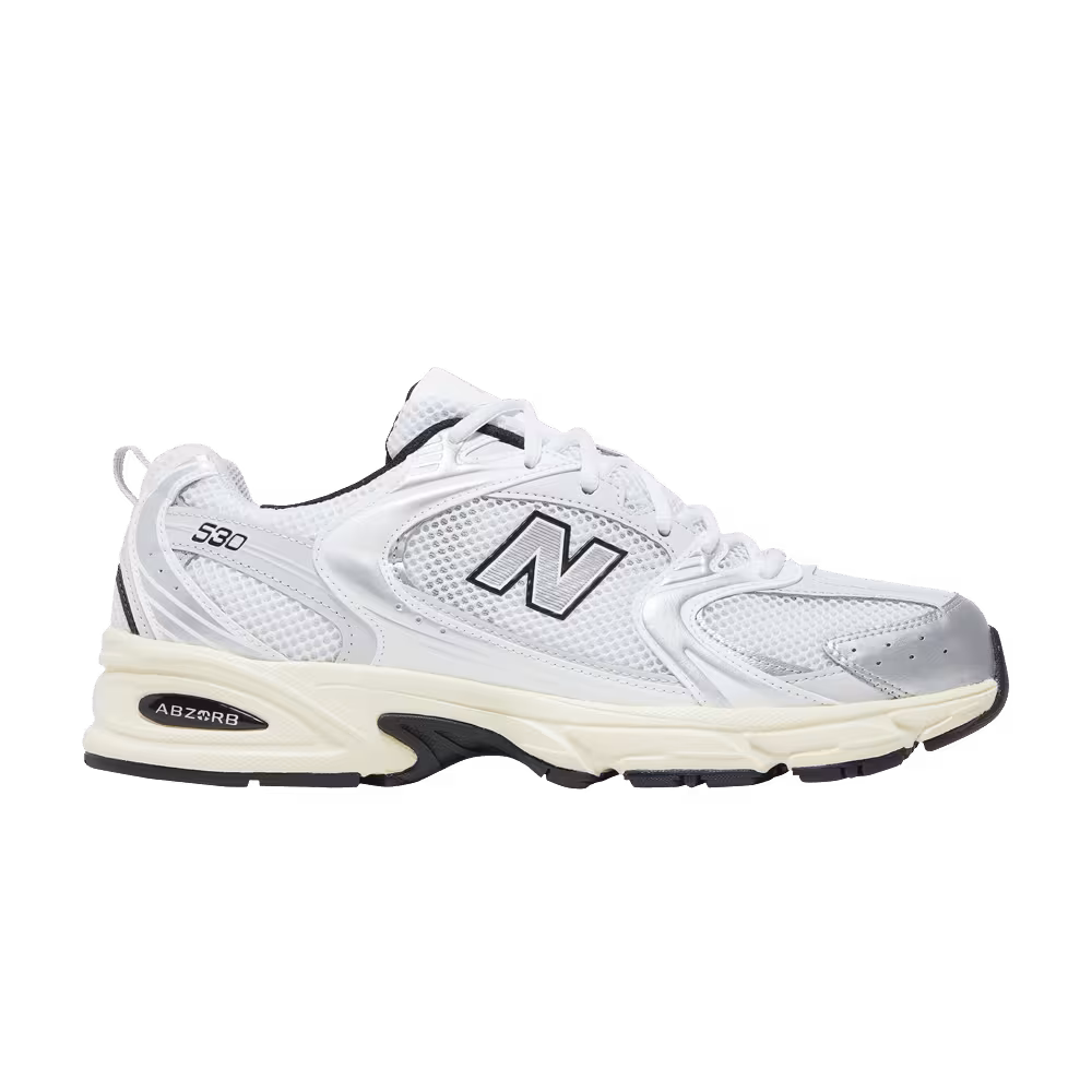 New Balance 530 White Metallic Silver