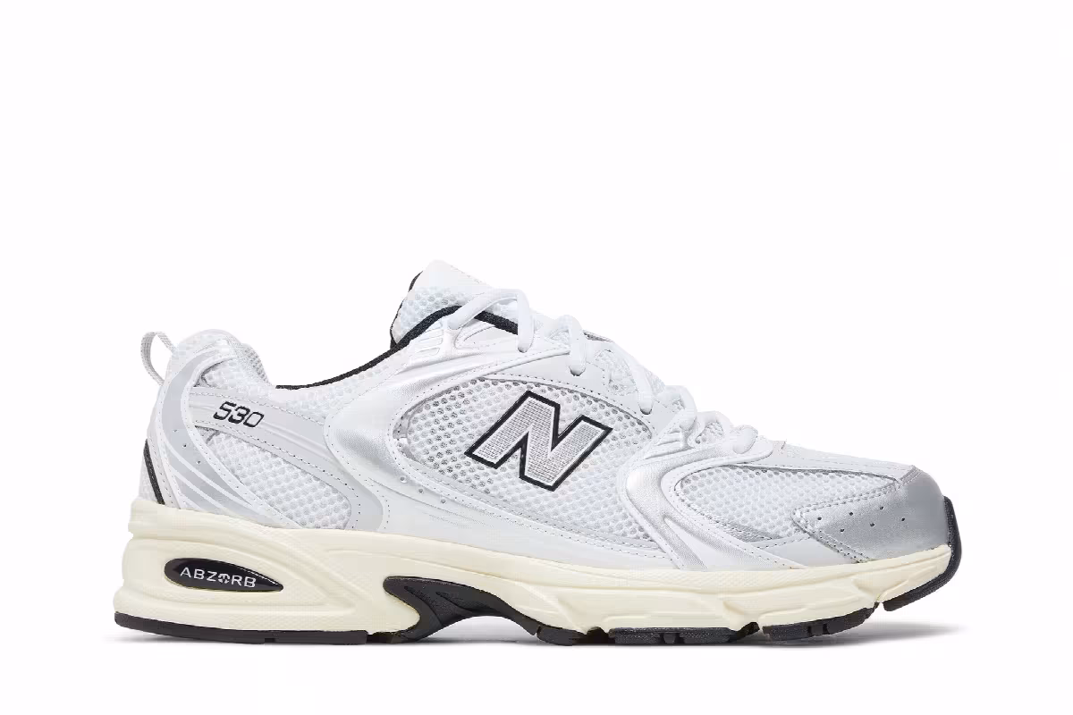 New Balance 530 White Metallic Silver, view 2