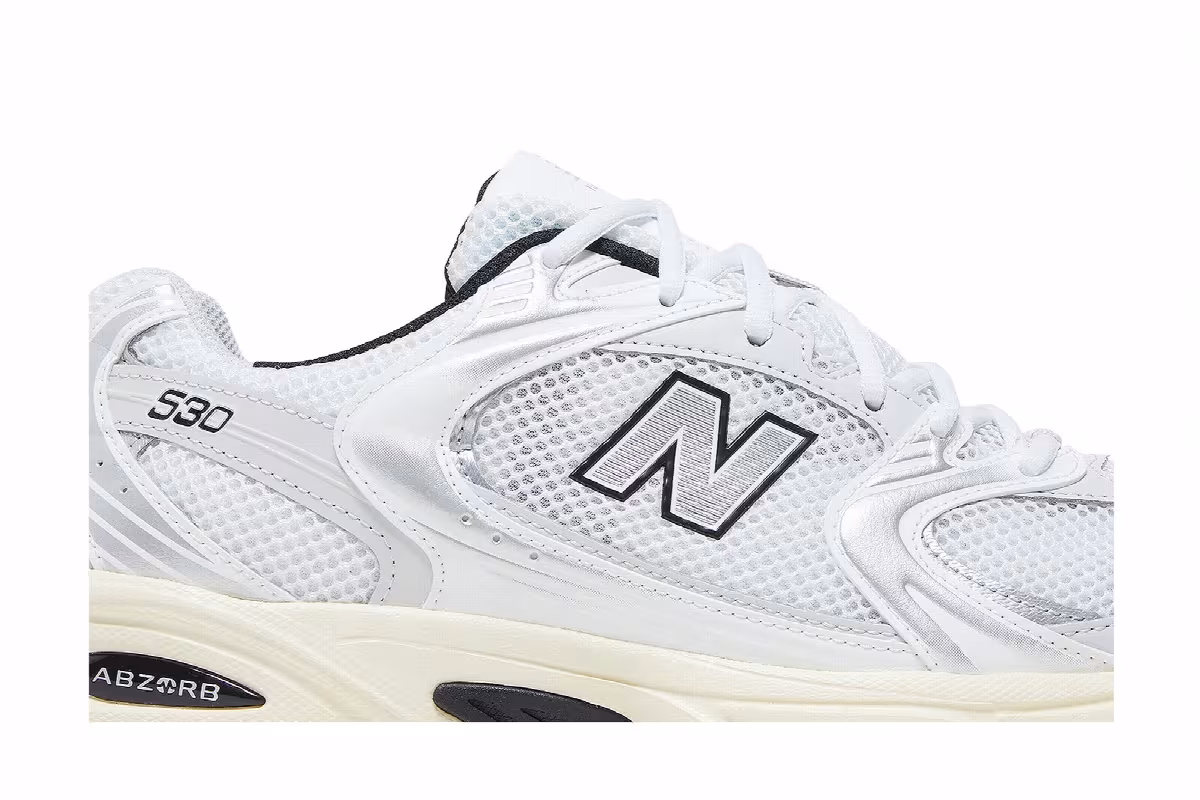 New Balance 530 White Metallic Silver, view 3