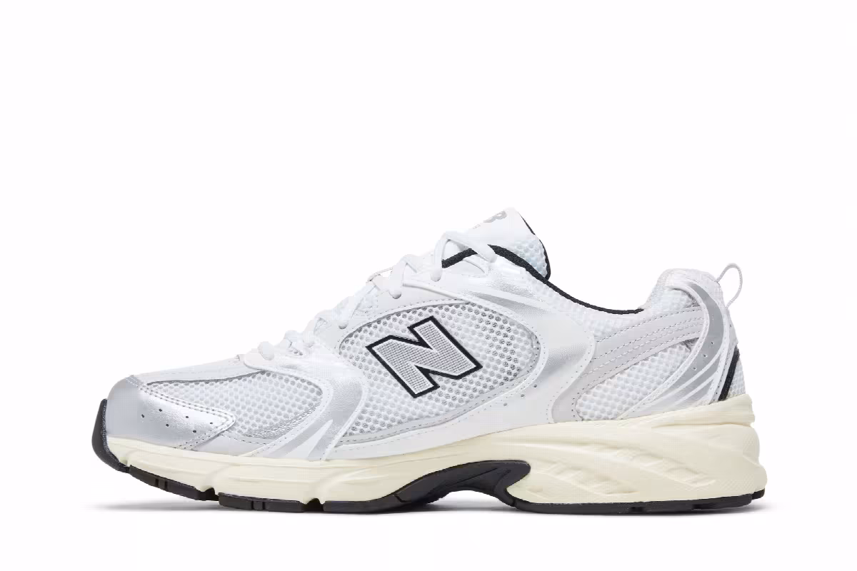 New Balance 530 White Metallic Silver, view 4