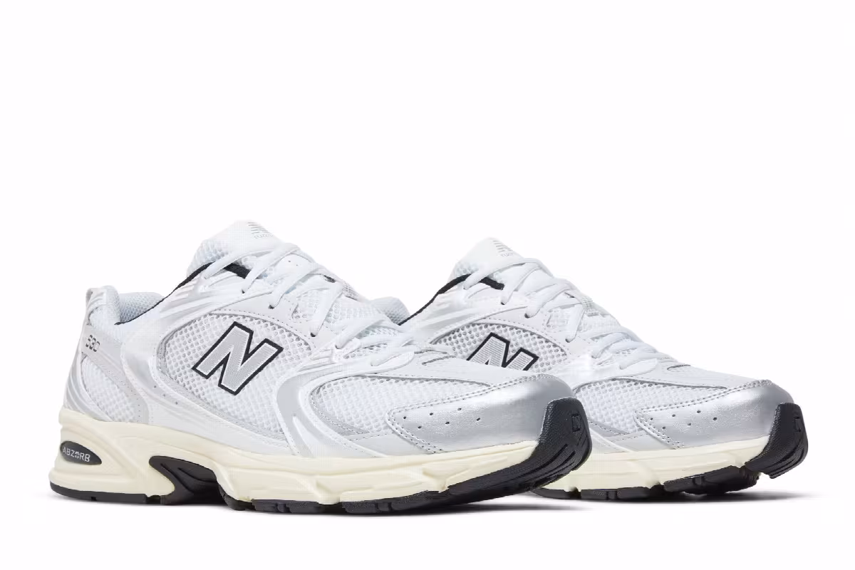 New Balance 530 White Metallic Silver, view 9