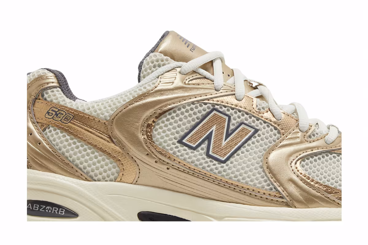 New Balance 530 Turtledove Gold Metallic, view 3