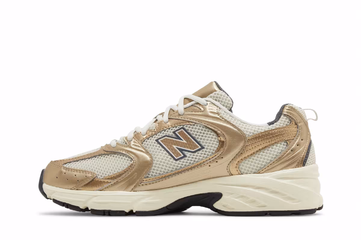 New Balance 530 Turtledove Gold Metallic, view 4
