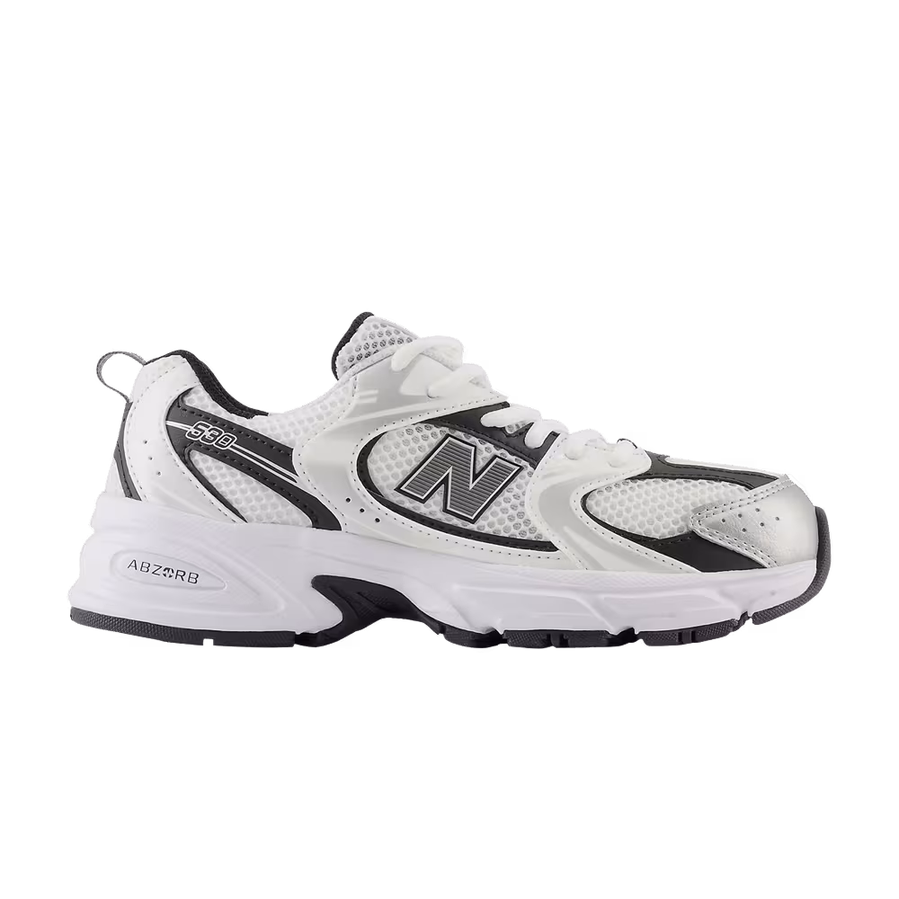 New Balance 530 Big Kid White Black