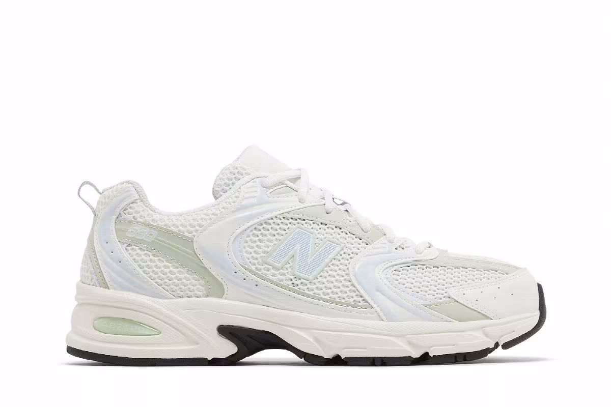 New Balance 530 Ice Blue Silver Moss, view 2