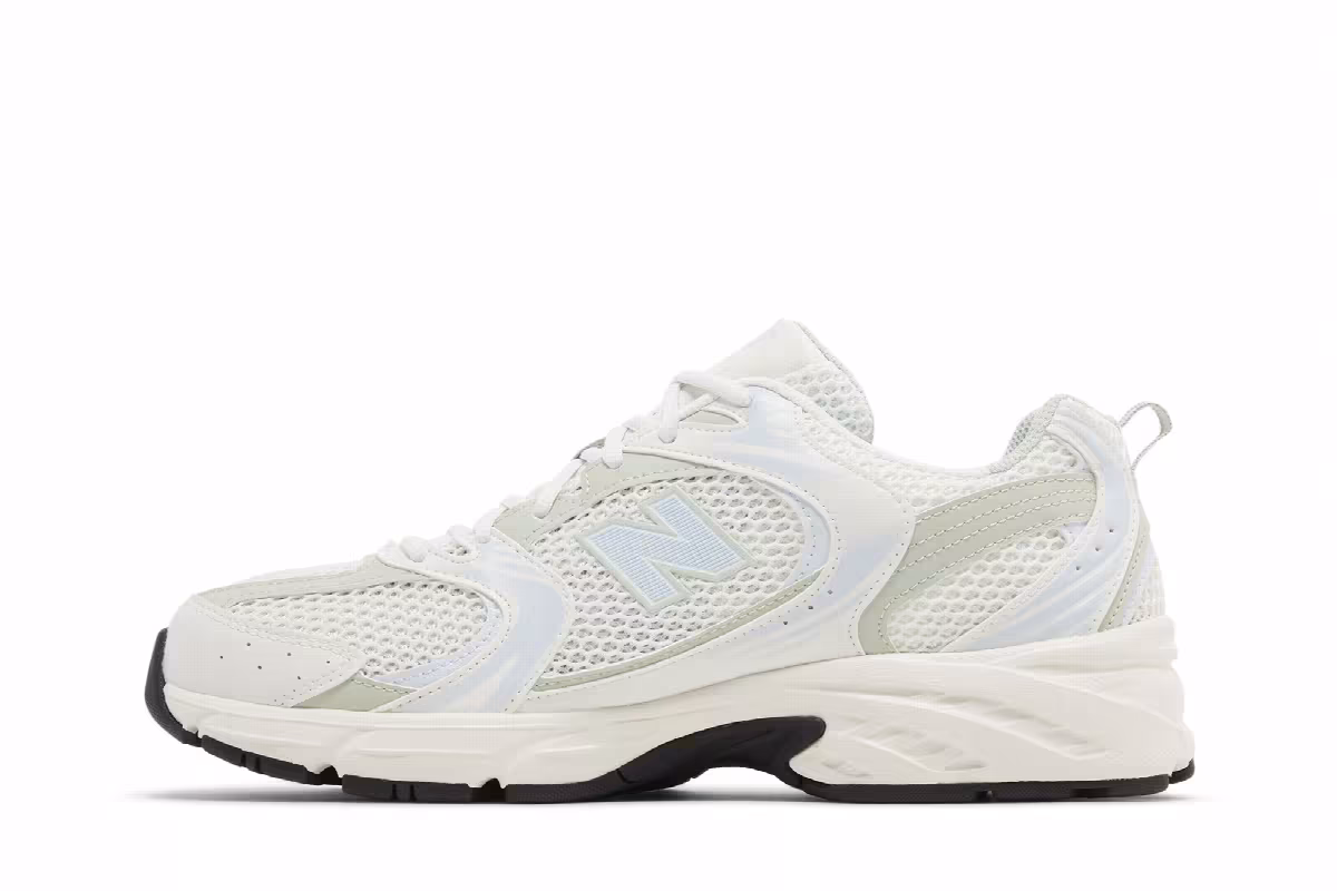 New Balance 530 Ice Blue Silver Moss, view 4