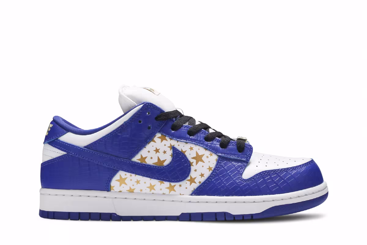 Supreme x Nike Dunk Low OG SB QS Hyper Royal, view 2