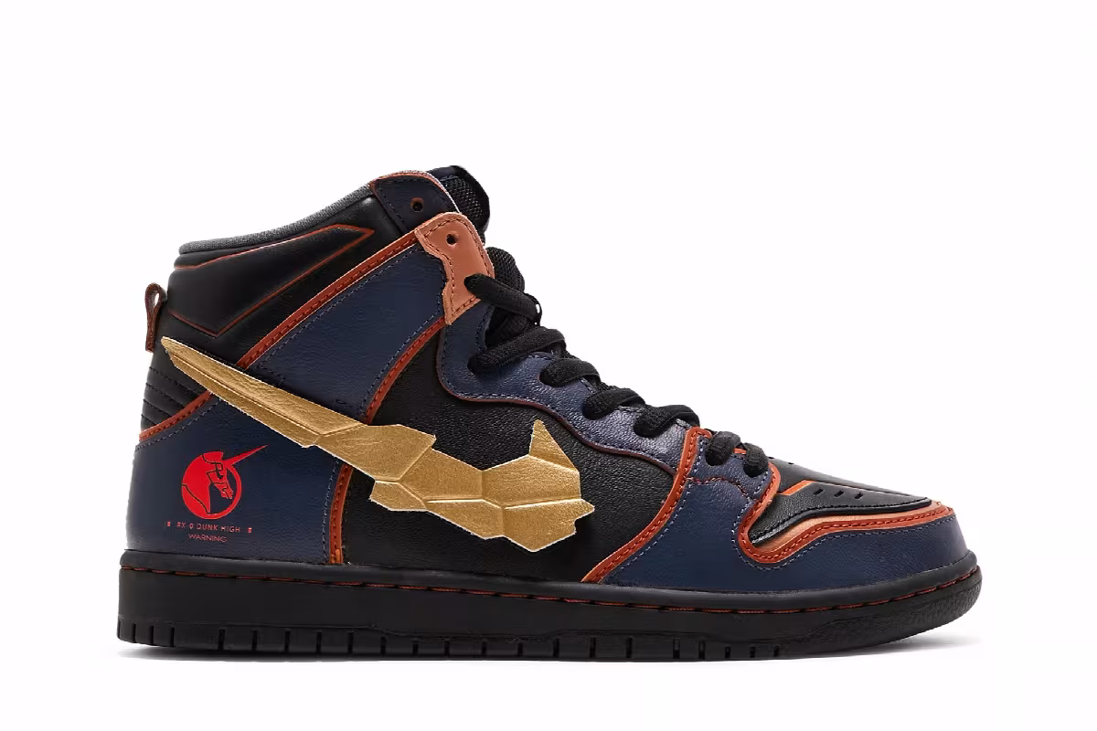 Gundam x Nike Dunk High SB Project Unicorn - Banshee Norn, view 2
