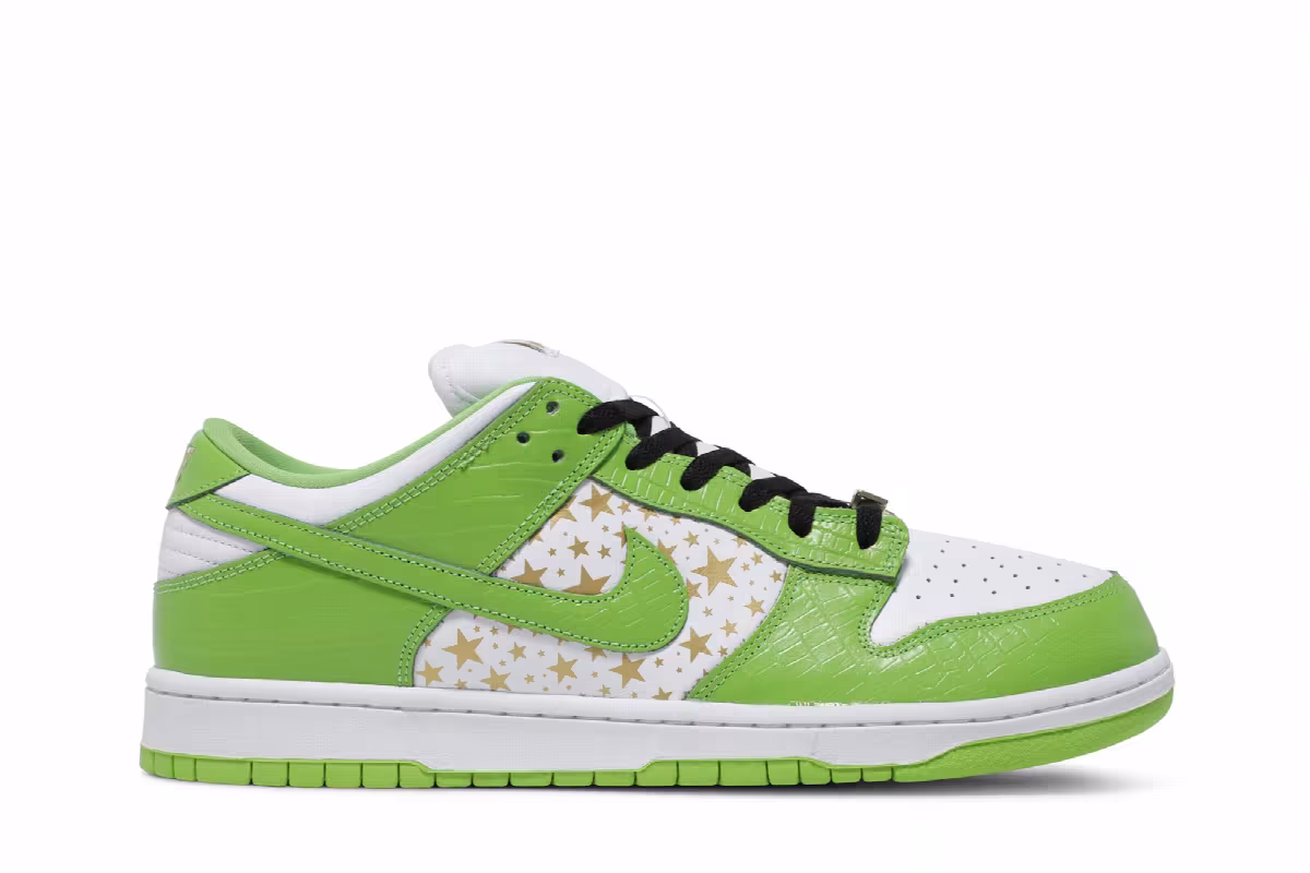 Supreme x Nike Dunk Low OG SB QS Mean Green, view 2