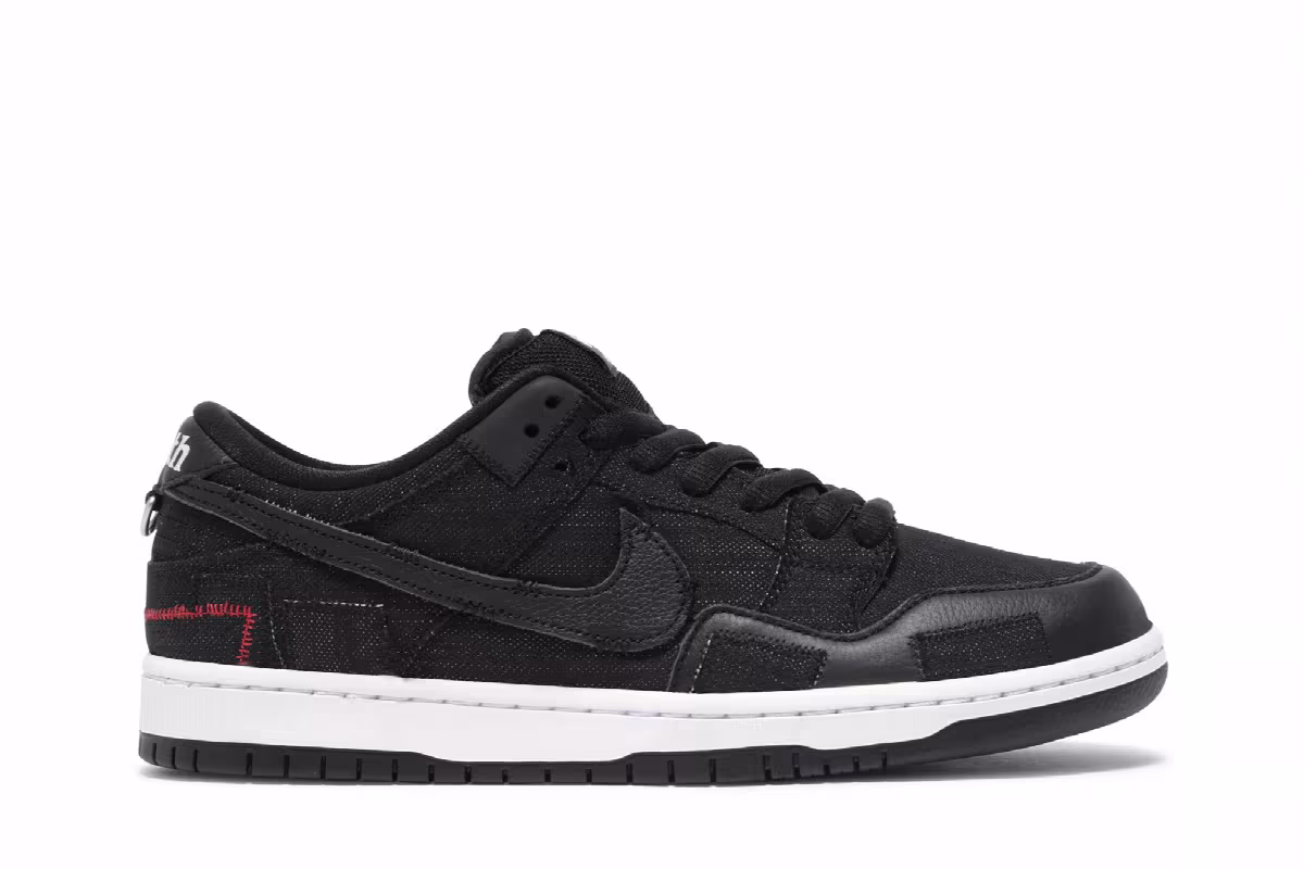 Wasted Youth x Nike Dunk Low SB Black Denim, view 2