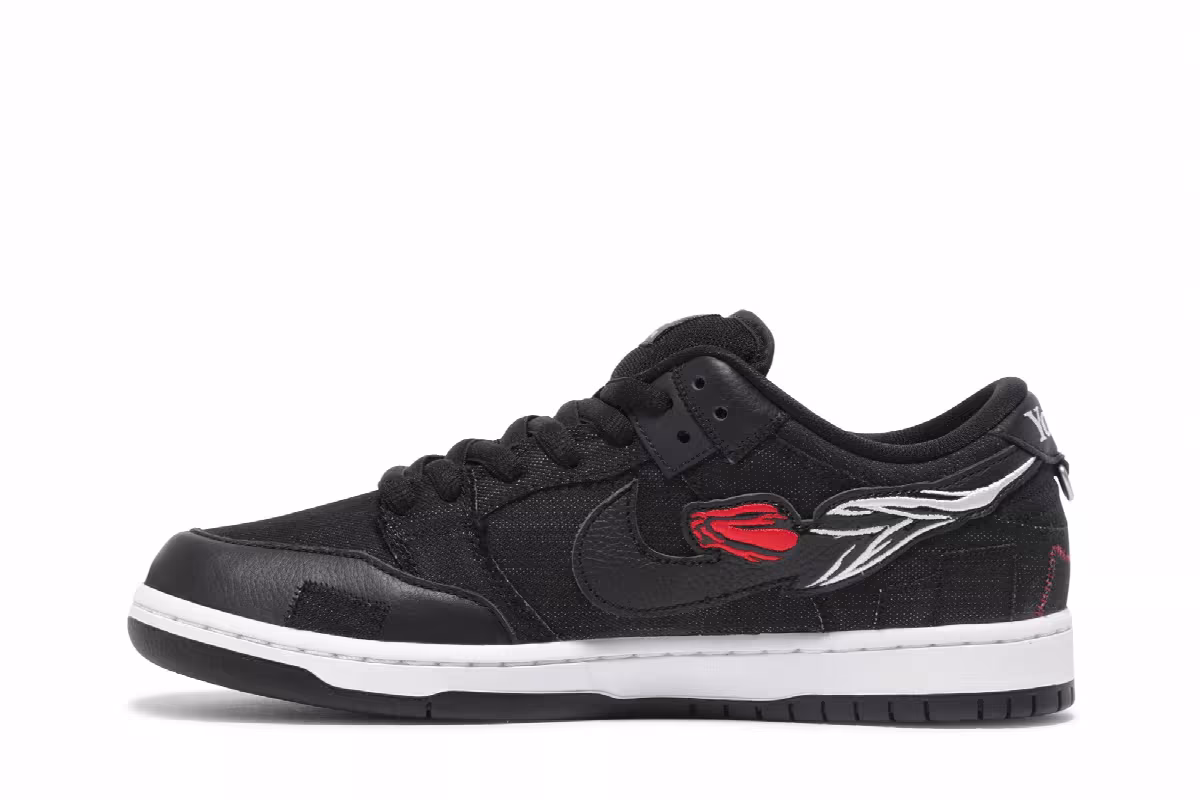 Wasted Youth x Nike Dunk Low SB Black Denim, view 4