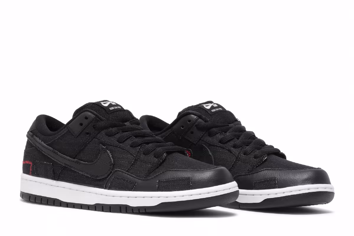 Wasted Youth x Nike Dunk Low SB Black Denim, view 9