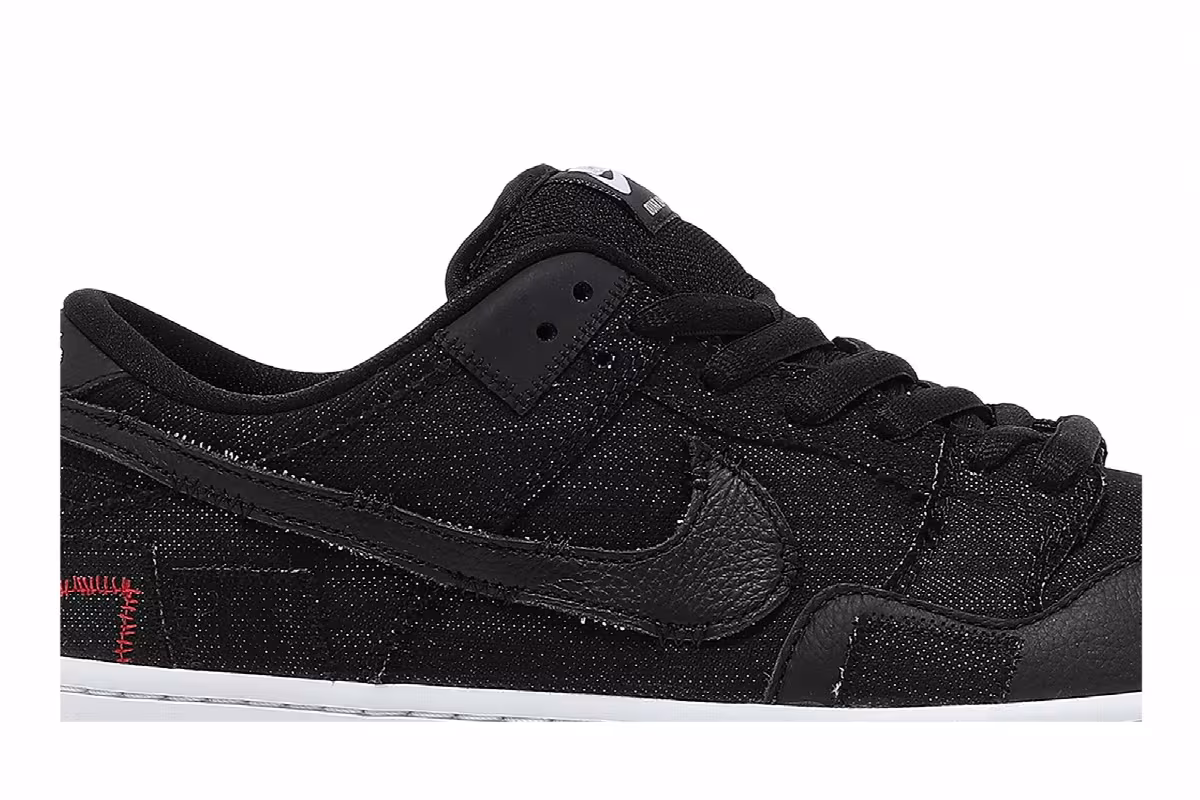 Wasted Youth x Nike Dunk Low SB Black Denim, view 3
