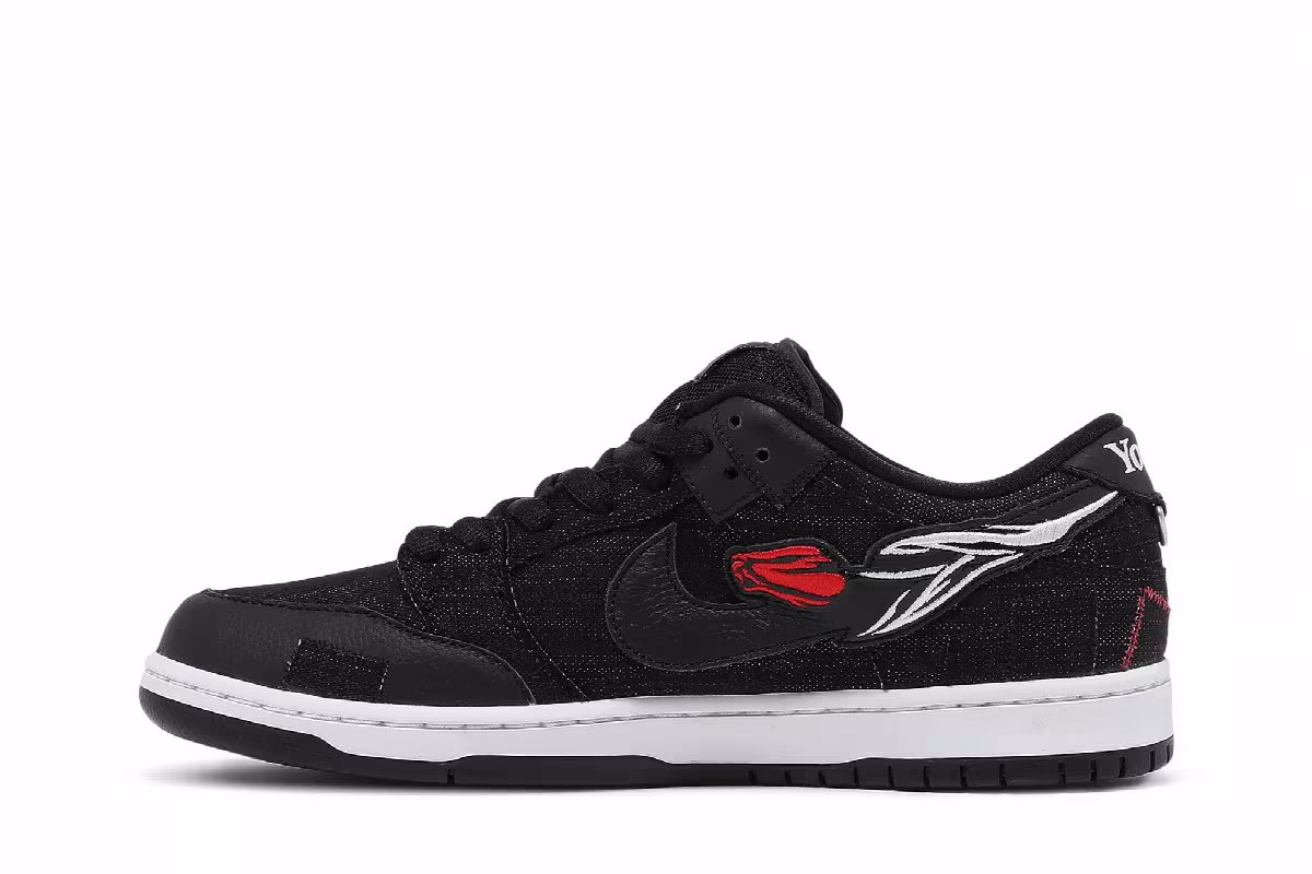 Wasted Youth x Nike Dunk Low SB Black Denim, view 4