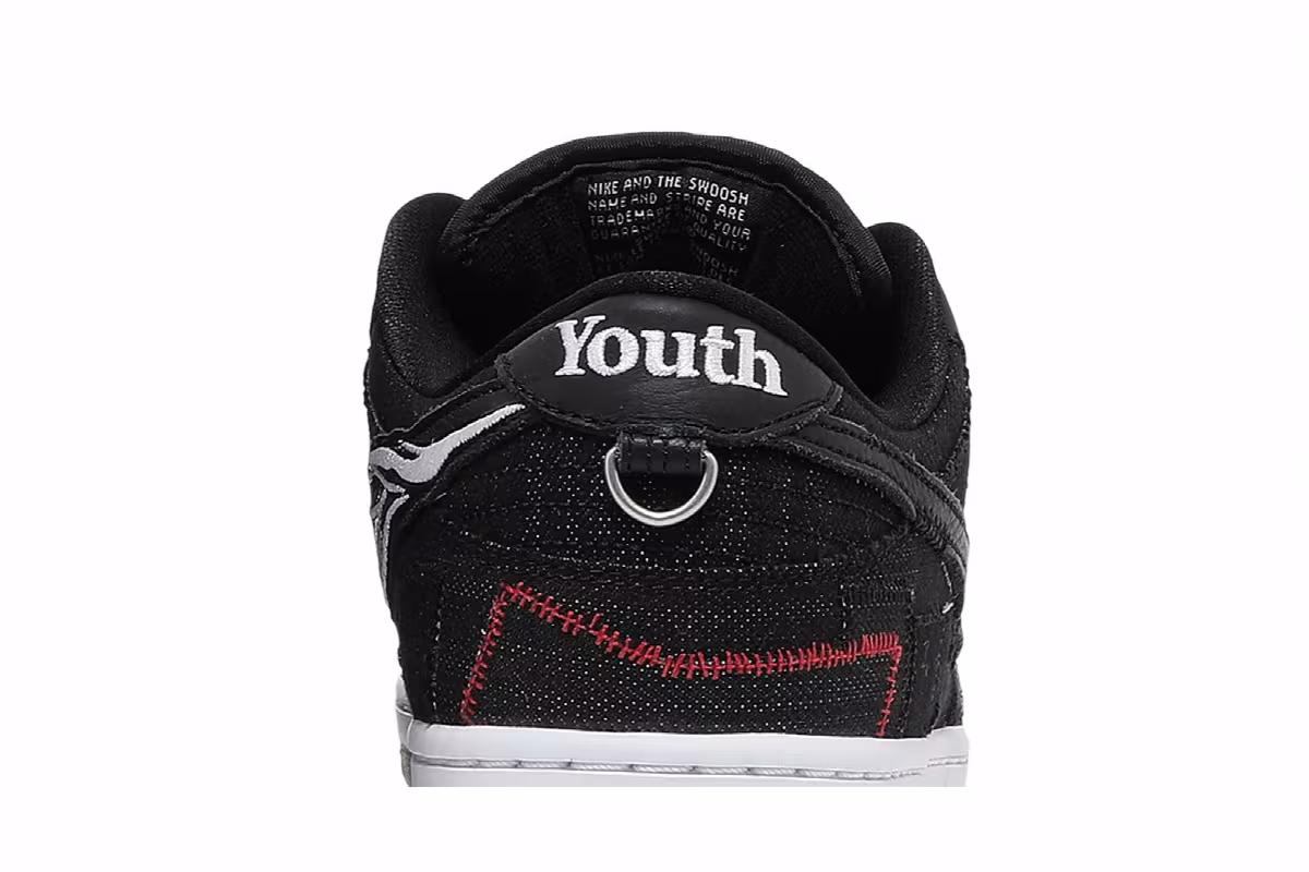 Wasted Youth x Nike Dunk Low SB Black Denim, view 8