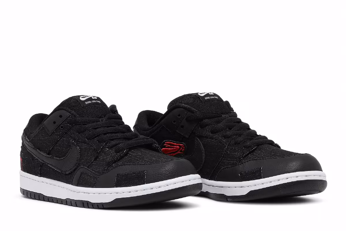 Wasted Youth x Nike Dunk Low SB Black Denim, view 9