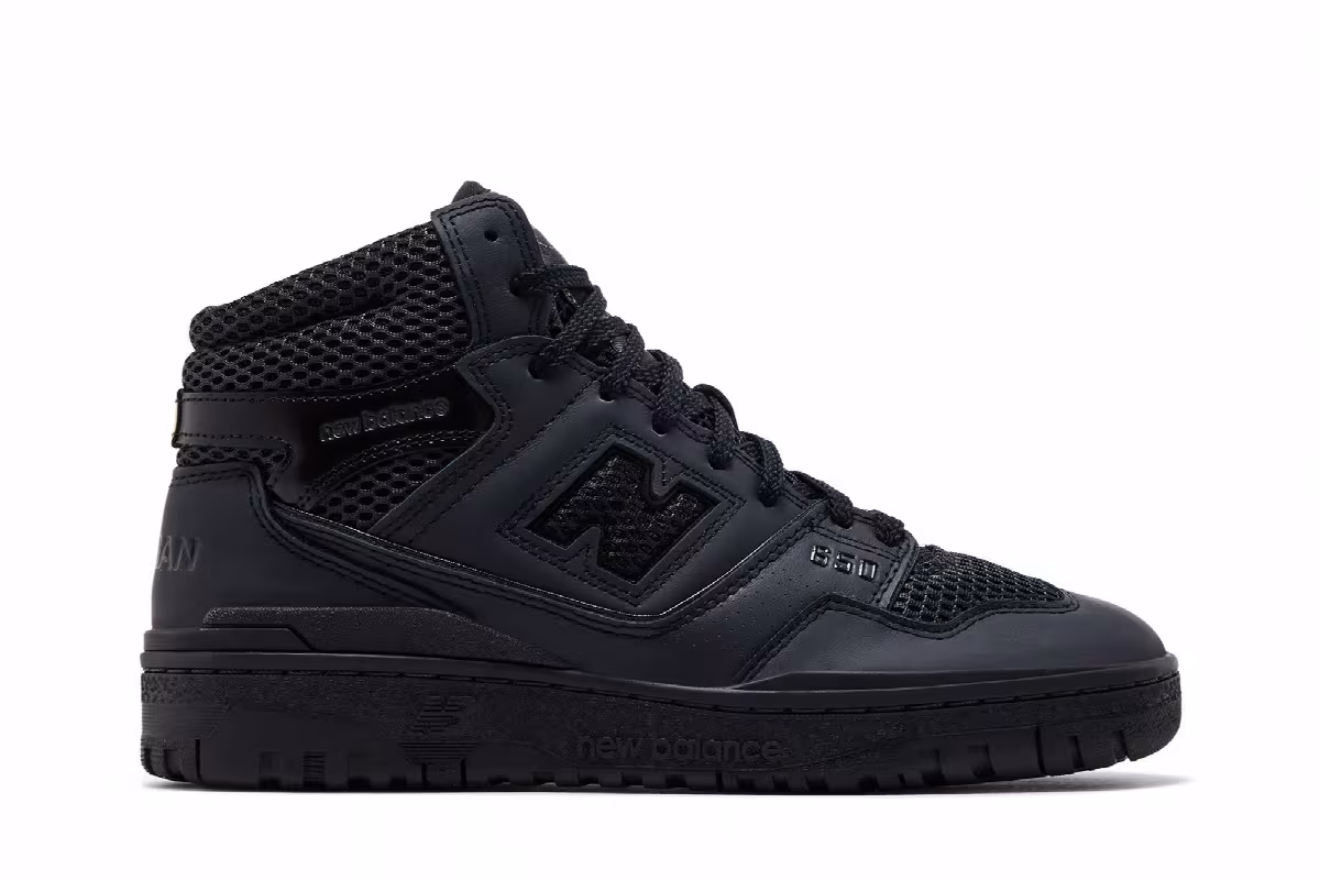 Junya Watanabe MAN x New Balance 650R Triple Black, view 2