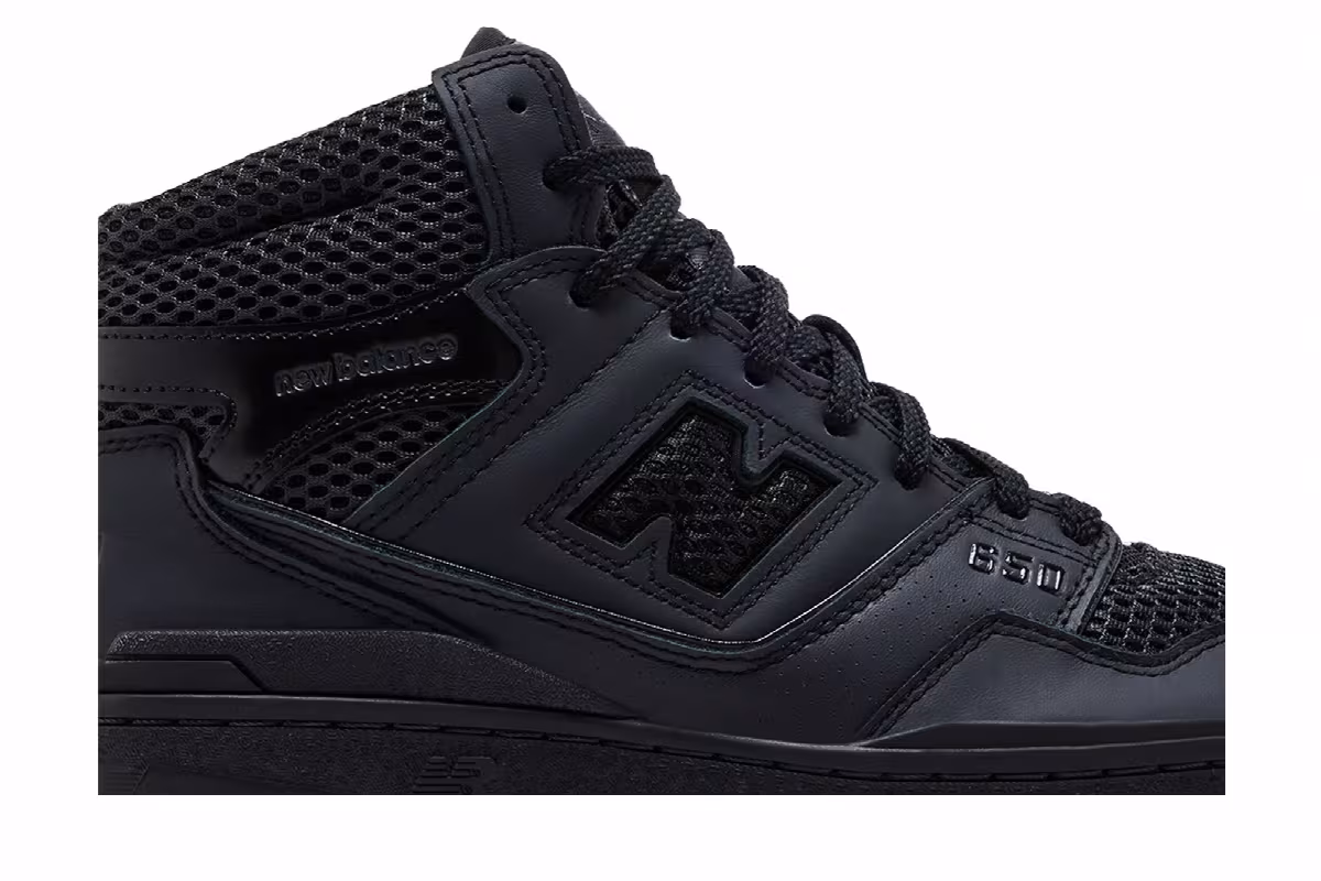 Junya Watanabe MAN x New Balance 650R Triple Black, view 3
