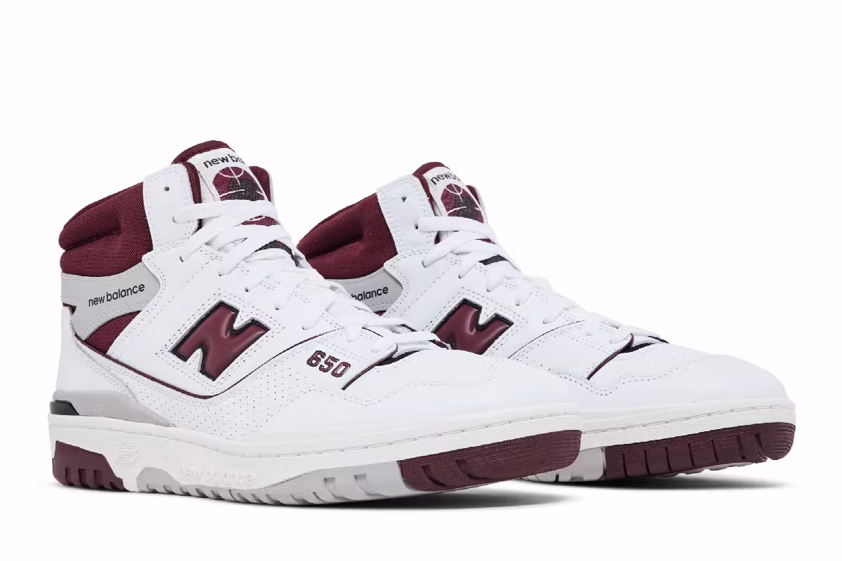 New Balance 650R White Burgundy, view 9