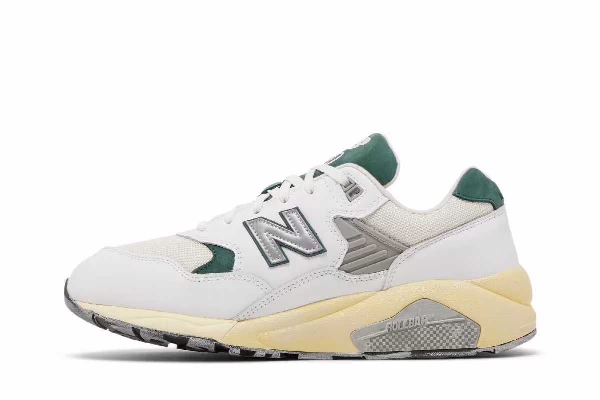 New Balance 580 White Nightwatch Green, view 4