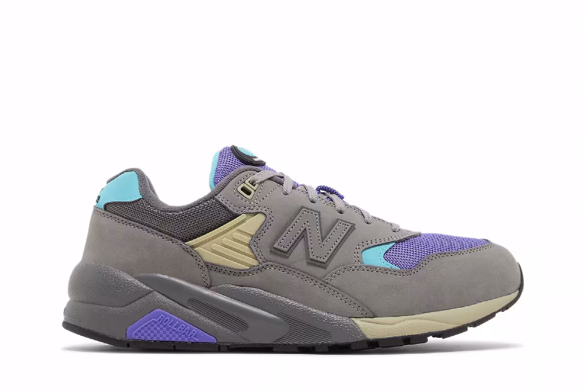 New Balance 580 Shadow Grey Electric Indigo, view 2