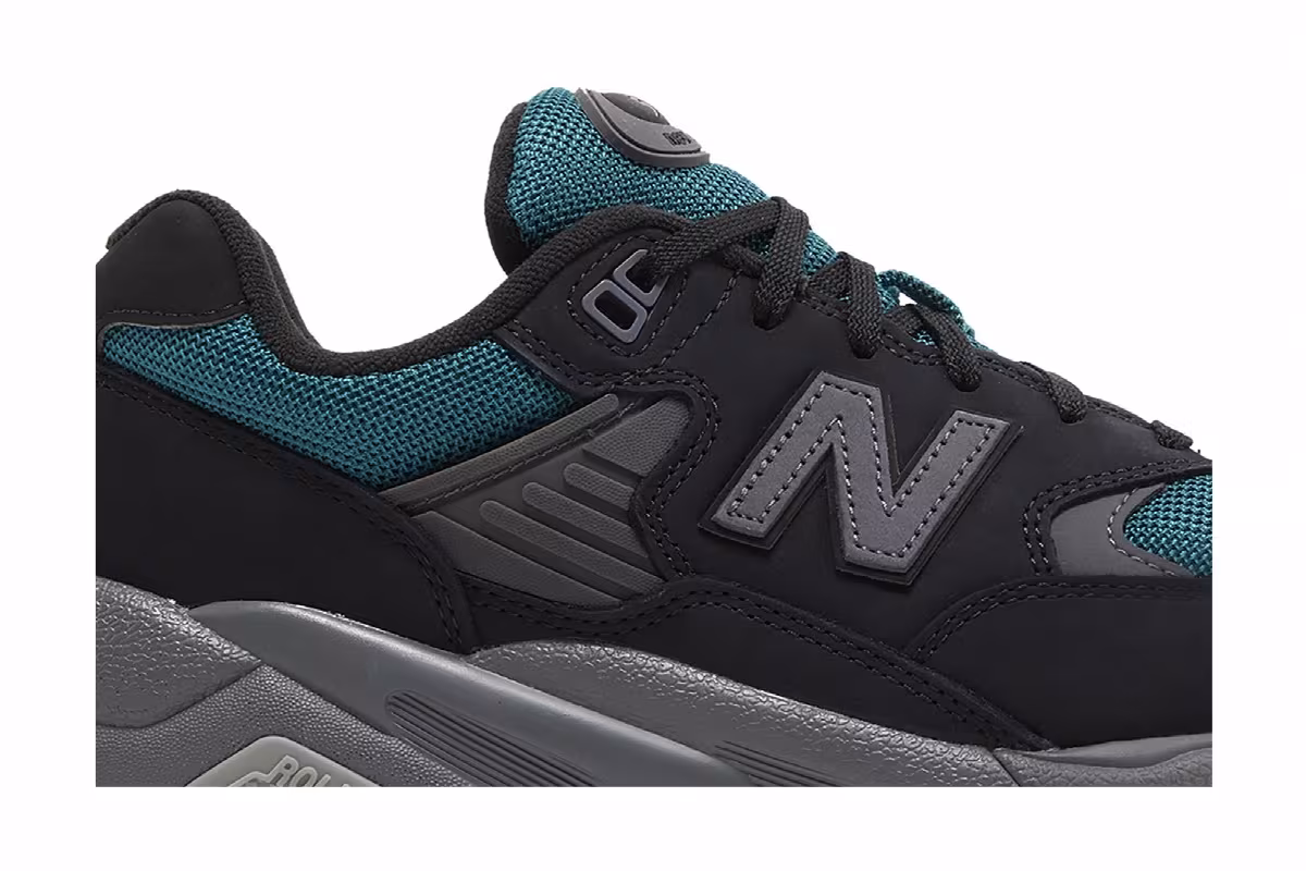 New Balance 580 Black Vintage Teal, view 3