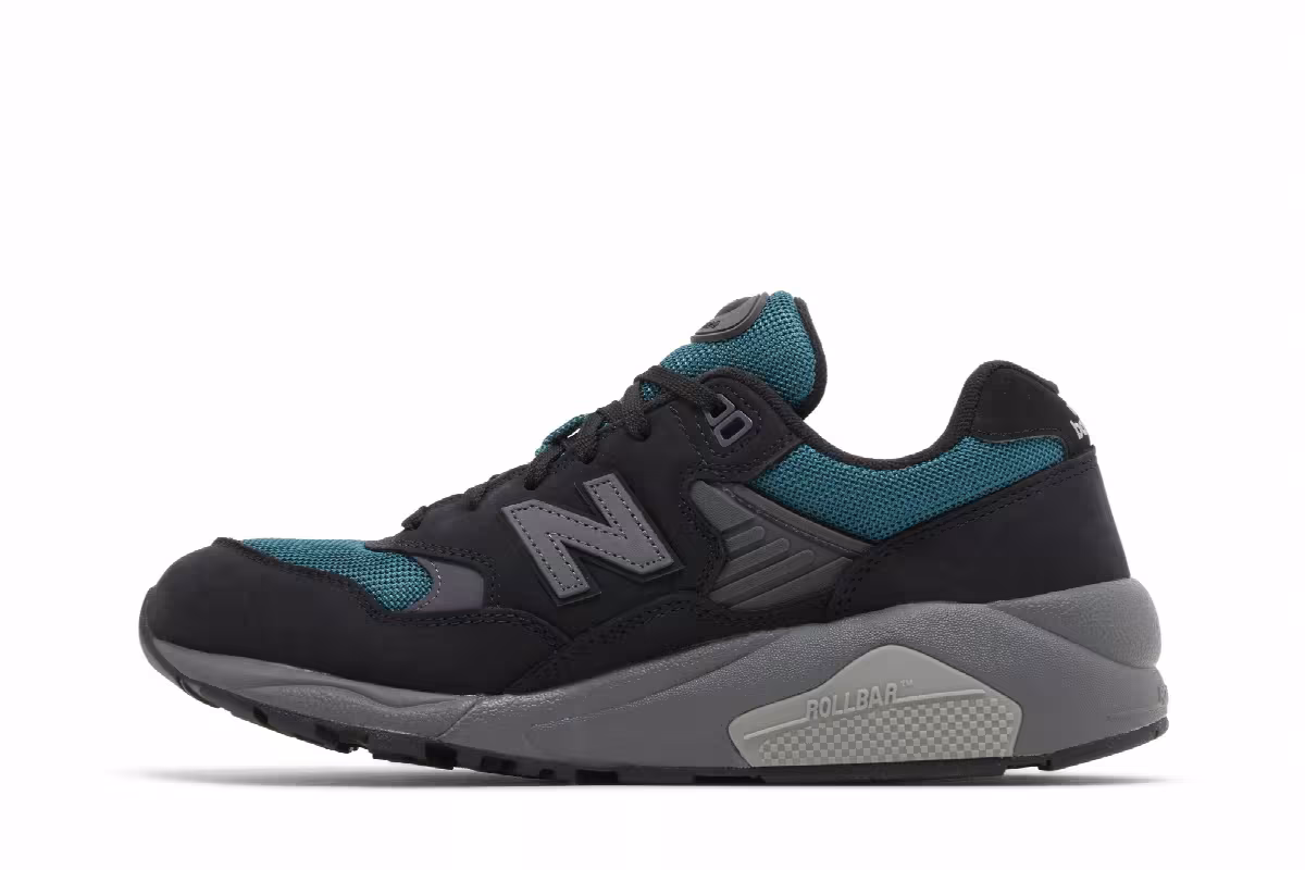 New Balance 580 Black Vintage Teal, view 4