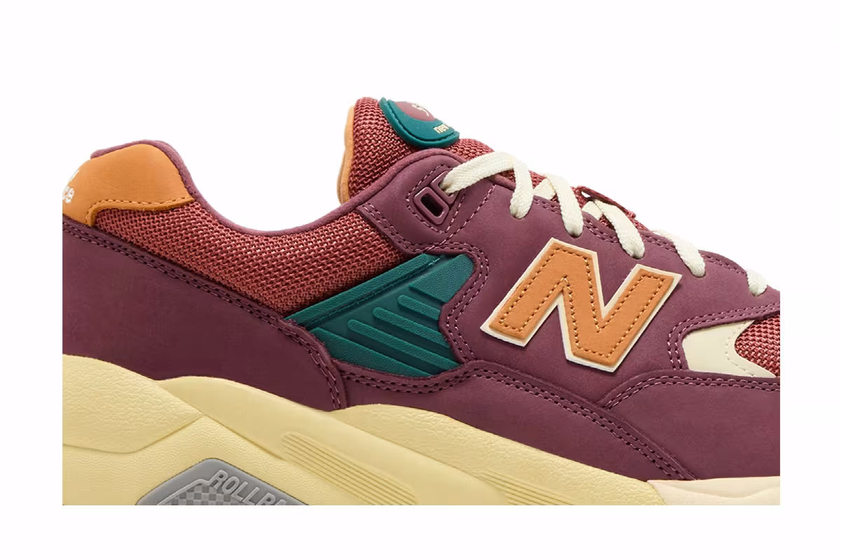 New Balance 580 Washed Burgundy, view 3