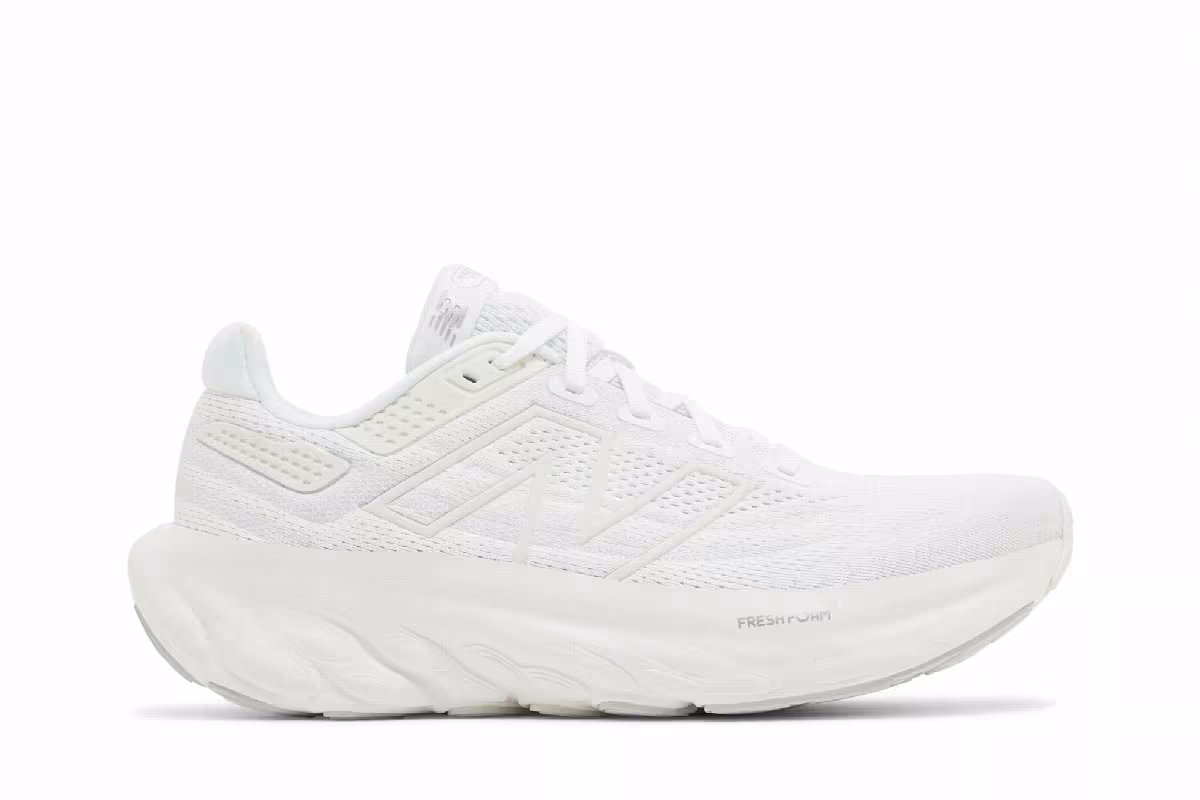New Balance Women's Fresh Foam X 1080v13 Wide White Silver Metallic, view 2