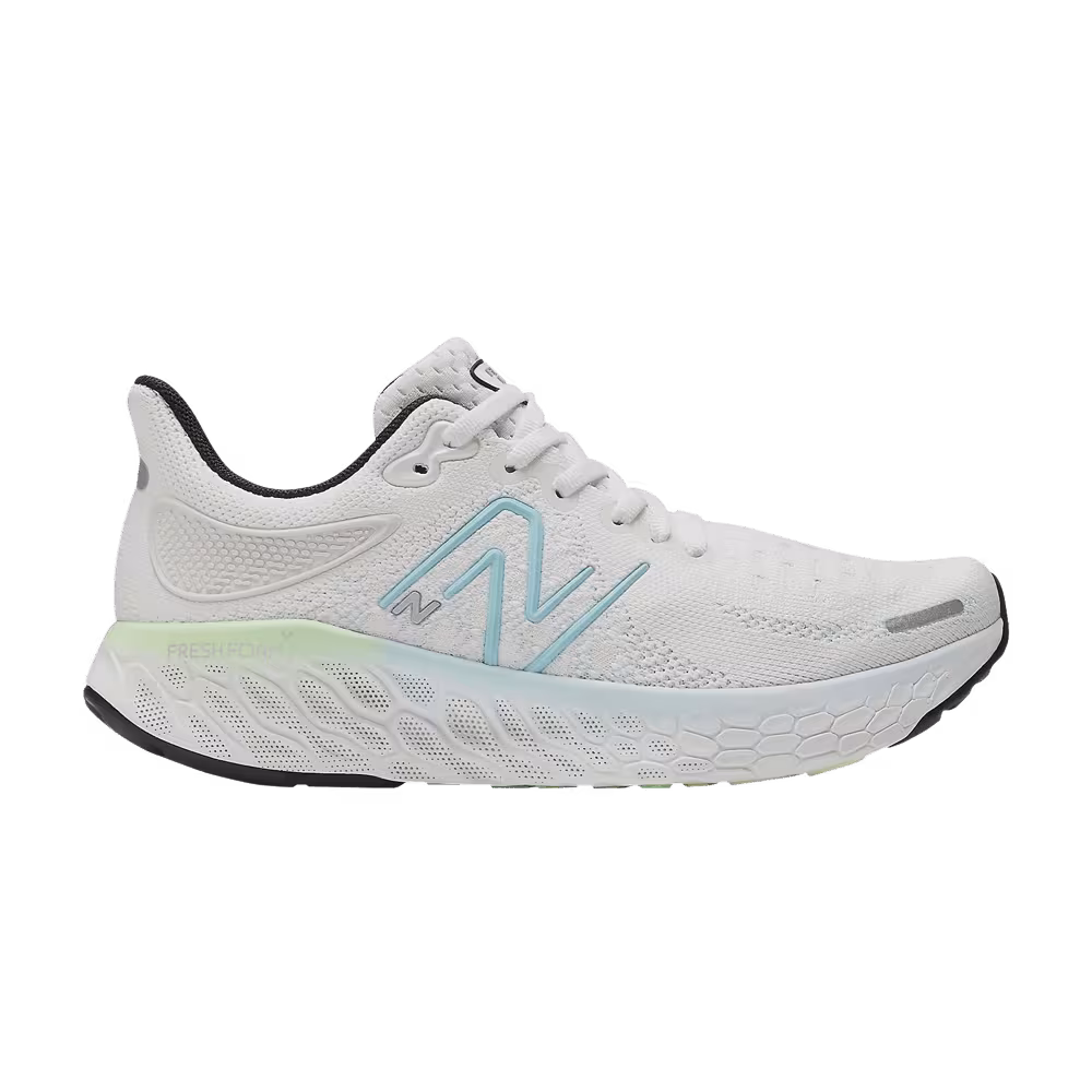 New Balance Women's Fresh Foam X 1080v12 Wide White Bleach Blue