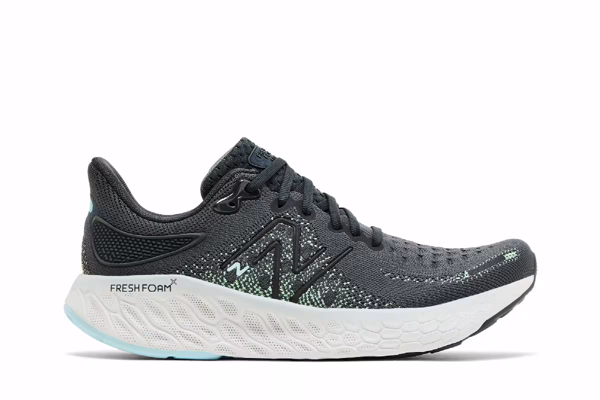 New Balance Women's Fresh Foam X 1080v12 Blacktop Green Aura, view 2