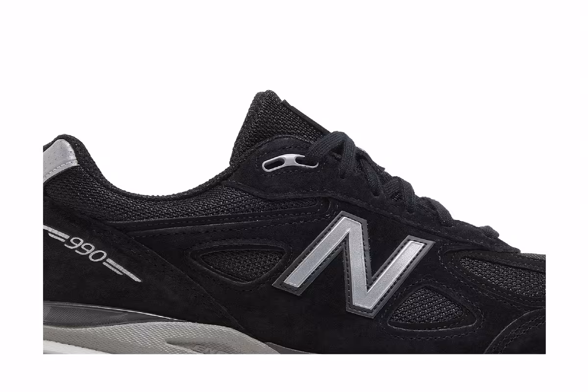 New Balance Men's 990v4 Made in USA Black Silver 2023, view 3