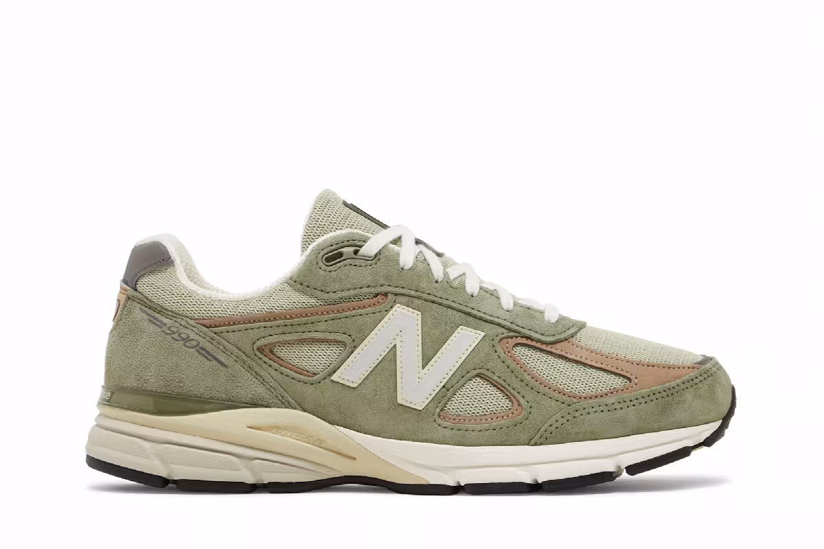 Teddy Santis x New Balance 990v4 Made in USA Olive Incense, view 2