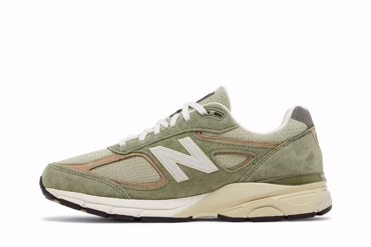 Teddy Santis x New Balance 990v4 Made in USA Olive Incense, view 4