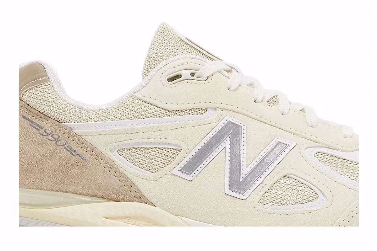 Men's Teddy Santis x New Balance 990v4 Made in USA Limestone, view 3