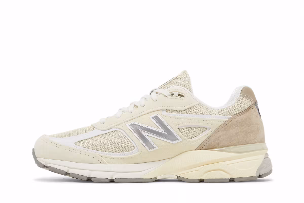 Men's Teddy Santis x New Balance 990v4 Made in USA Limestone, view 4