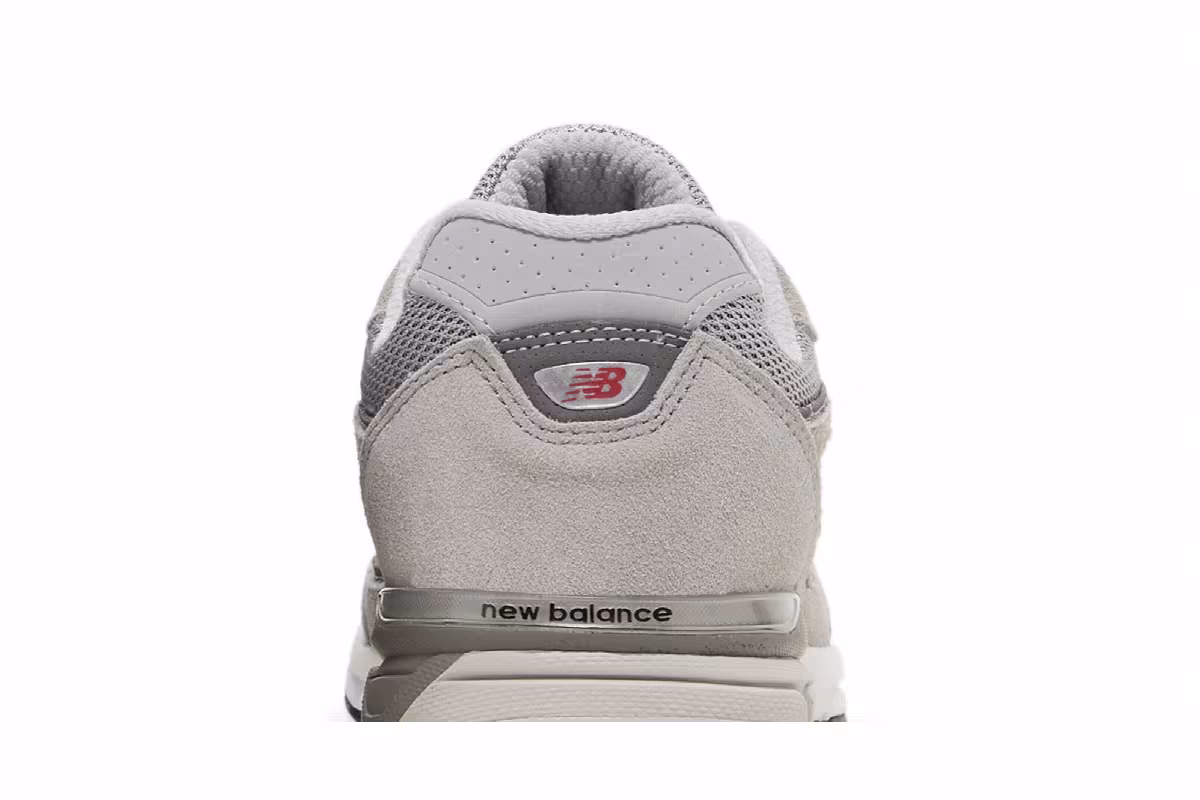 New Balance 990v4 Big Kid Kool Grey Silver Filigree, view 8