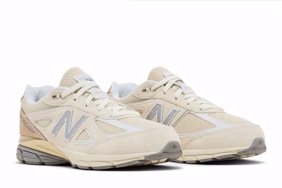 New Balance Teddy Santis x 990v4 Big Kid Wide Limestone, view 9