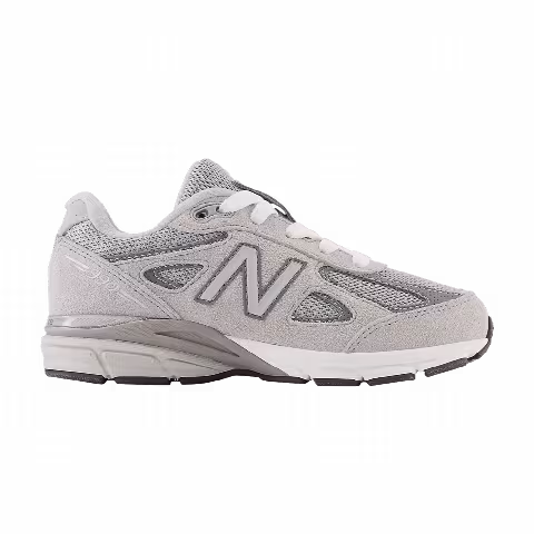 New Balance 990v4 Little Kid Wide 'Kool Grey Silver Filigree'