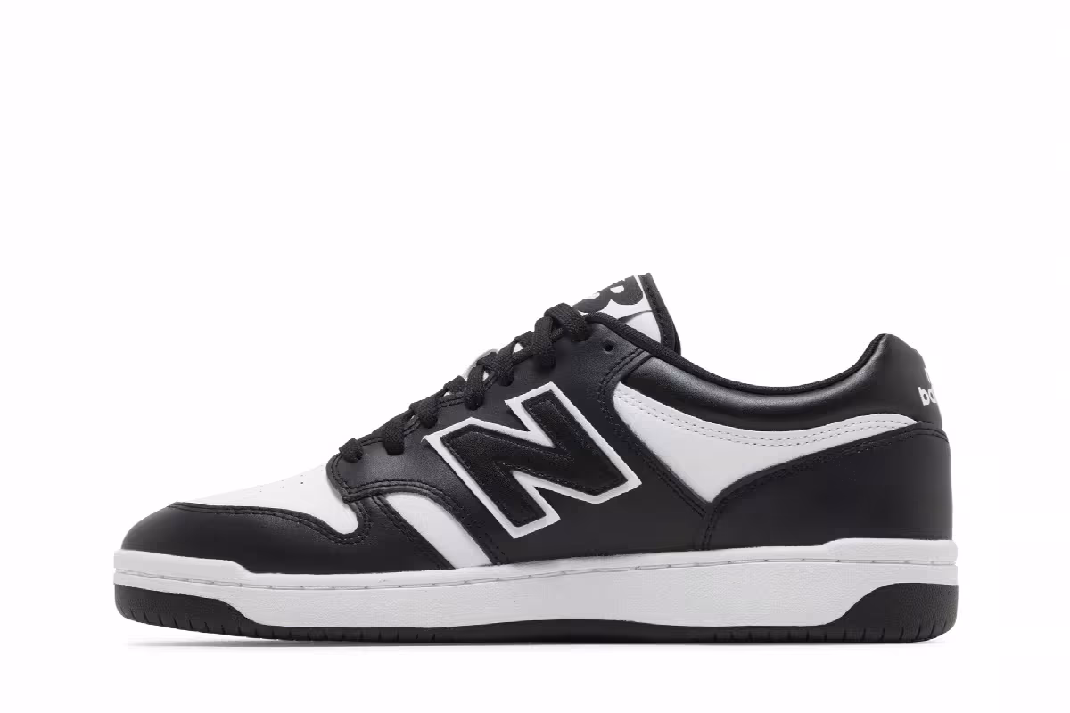 New Balance 480 White Black, view 4