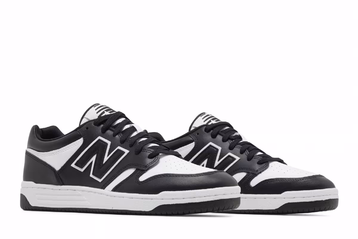 New Balance 480 White Black, view 9