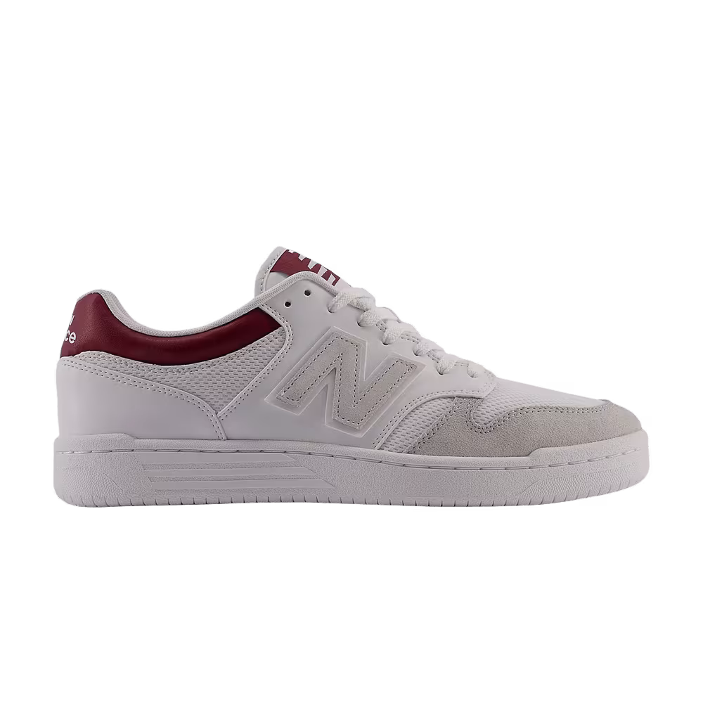 New Balance 480 White Classic Crimson