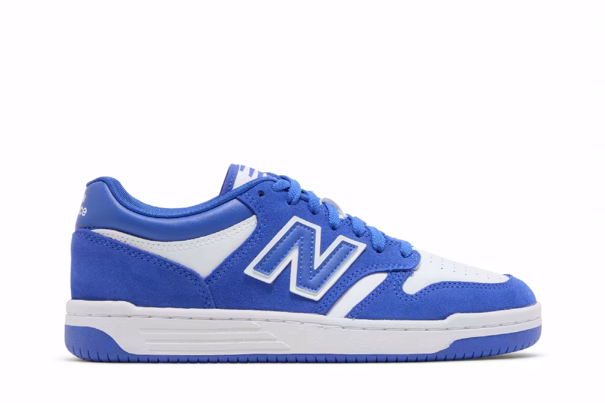 New Balance 480 Big Kid Marine Blue White, view 2