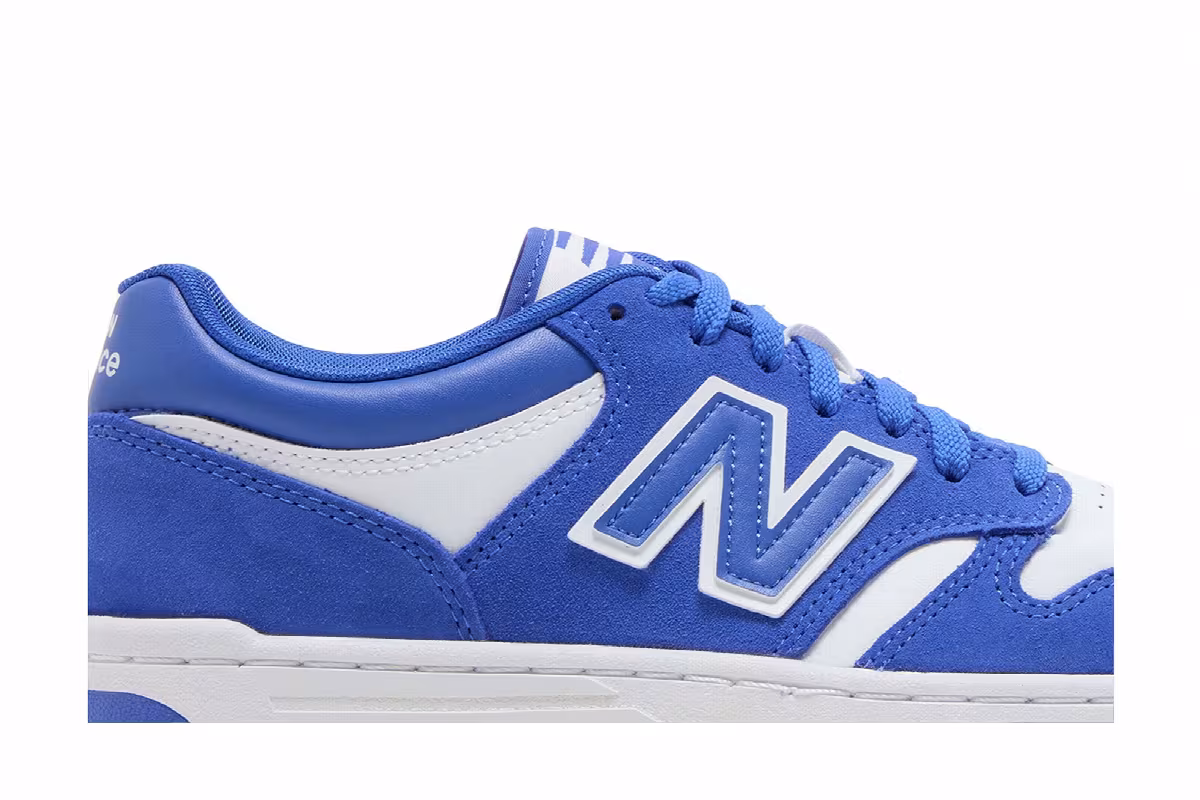 New Balance 480 Big Kid Marine Blue White, view 3