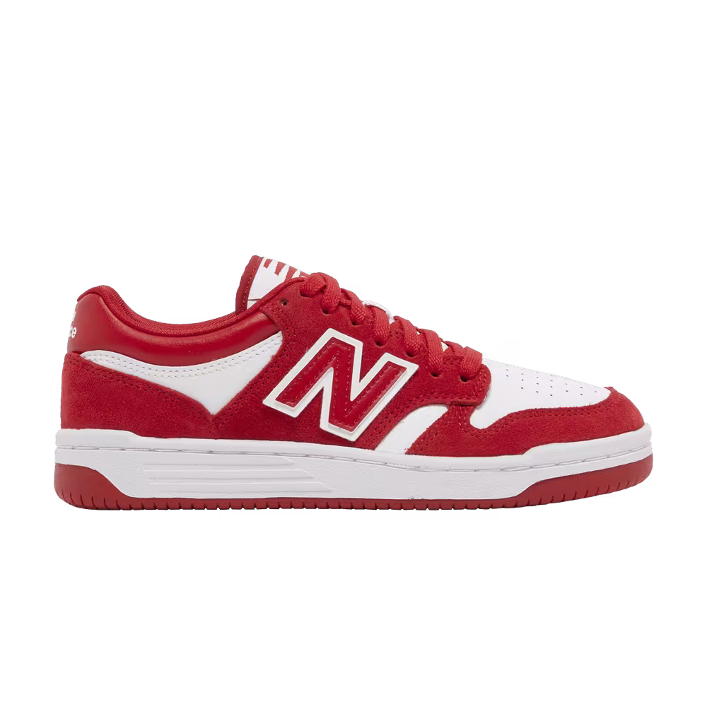 New Balance 480 Big Kid Team Red White